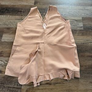 Marni Italy tan tan ruffle tank top 42